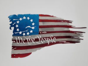Tattered We The People Flag