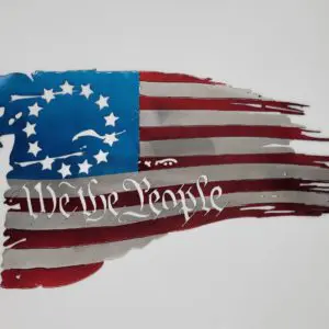 Tattered We The People Flag