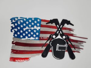 Tattered Welder Flag