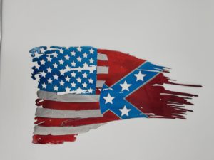 Tattered American/Confederate Flag