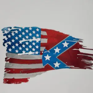 Tattered American/Confederate Flag